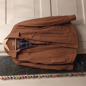 Duluth Trading flannel lined shirt jacket size Large